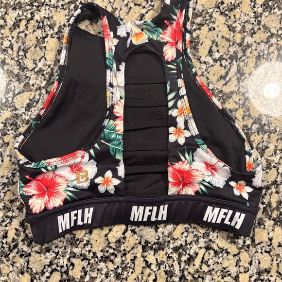 The Chestee x MFLH Black Floral Sports Bra - Picture 2 of 2